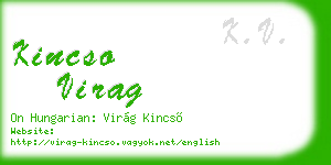 kincso virag business card