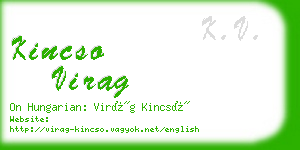 kincso virag business card